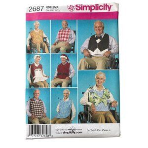 Simplicity 2687 Adult Clothing Protectors and Hats Sewing Pattern One Size UNCUT